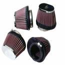 FILTRO ESPORTIVO K&N UNIVERSAL CONICO DESLOCADO #RC-0984 DIMETRO INTERNO DA BOCA 2.125" OU 54mm Cd.:03856.