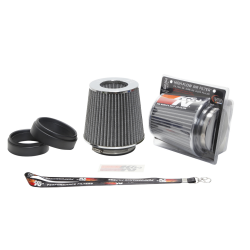 FILTRO ESPORTIVO CONICO DUPLO FLUXO K&N UNIVERSAL RG-1001WT PRATA COM 3 MEDIDAS DE FLANGE 76/89/103 ( mm )  ou 3 / 3,5 / 4,06 ( Polegadas ) Cd.:03552.